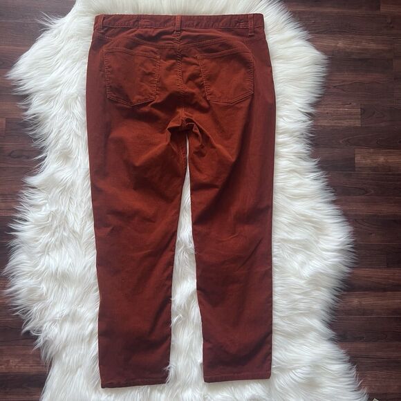 Talbot's Stretch Corduroy Straight Leg Pants 16 Burnt Orange Supersoft Career - Picture 3 of 9